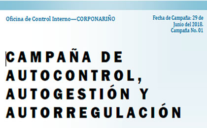 CAMPAÑA DE AUTOCONTROL, AUTOGESTIÓN Y AUTORREGULACIÓN