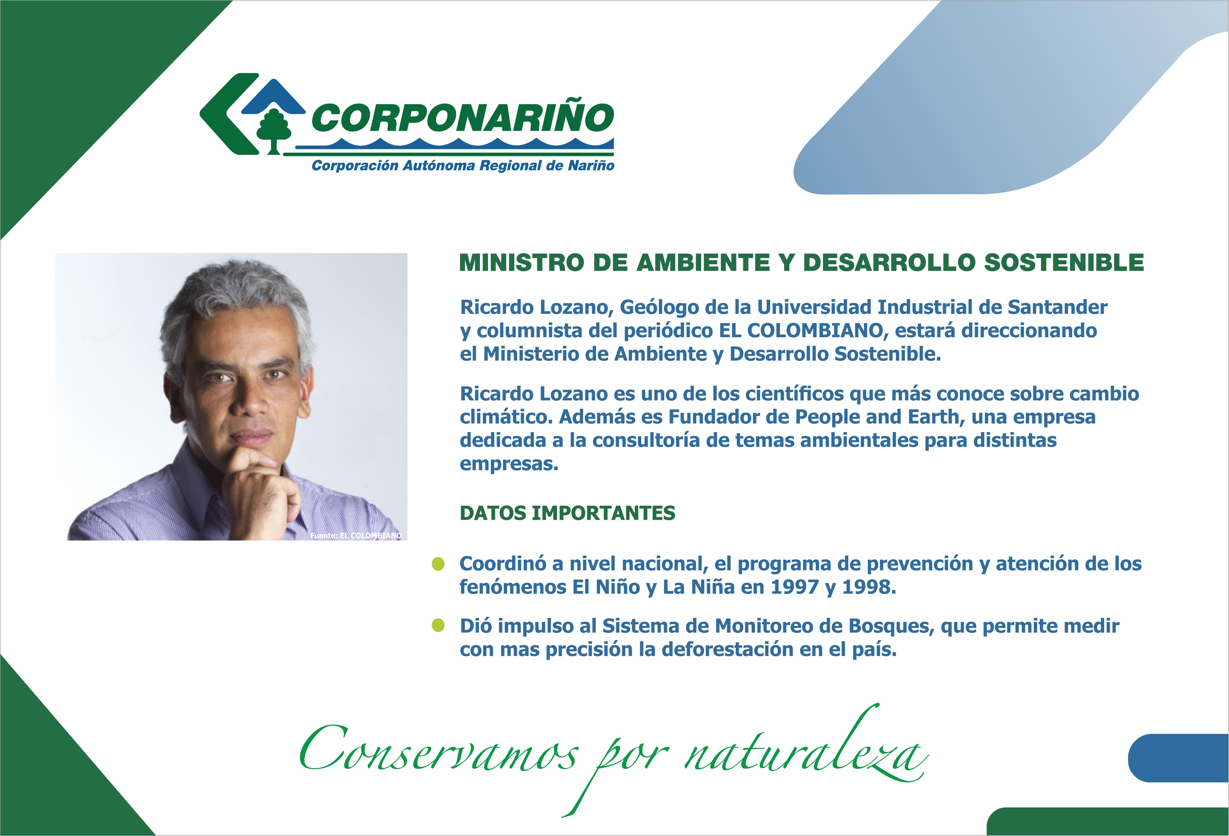 NUEVO Ministro de Ambiente y Desarrollo Sostenible